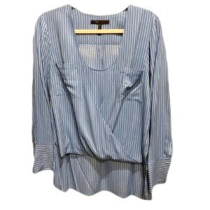 BCBGMaxAzria Soft Drape-Front Blouse NWOT